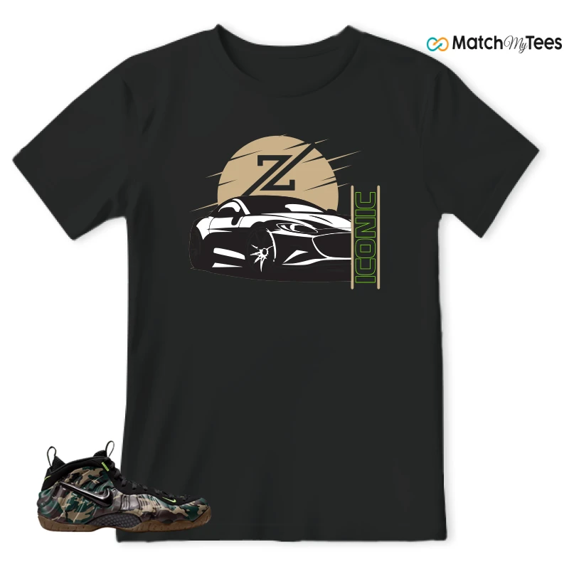 NIKE AIR FOAMPOSITE PRO GREEN CAMO SNEAKER Matching Tees t-shirt