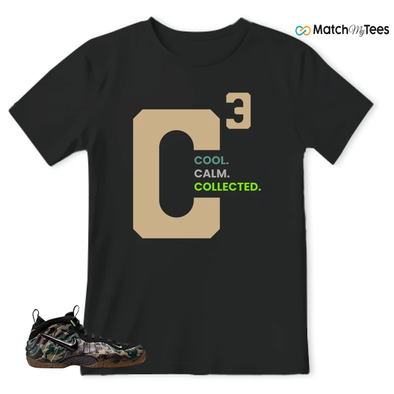 NIKE AIR FOAMPOSITE PRO GREEN CAMO SNEAKER Matching Tees t-shirt