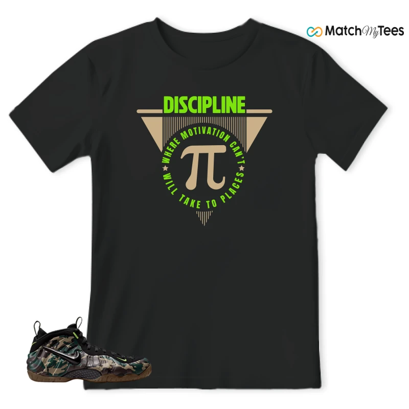 NIKE AIR FOAMPOSITE PRO GREEN CAMO SNEAKER Matching Tees t-shirt