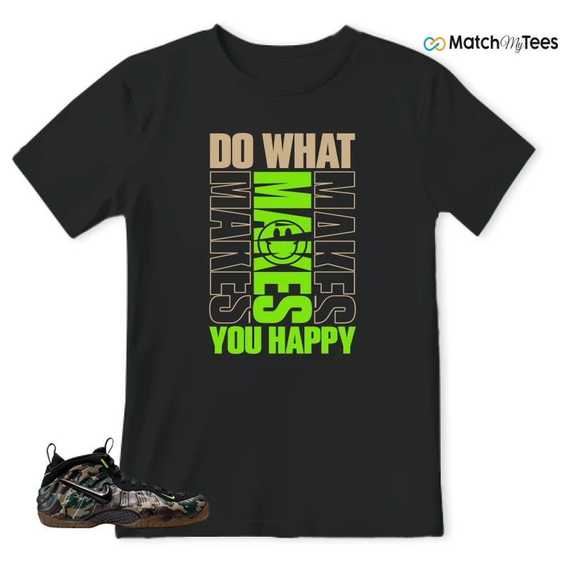 NIKE AIR FOAMPOSITE PRO GREEN CAMO SNEAKER Matching Tees t-shirt