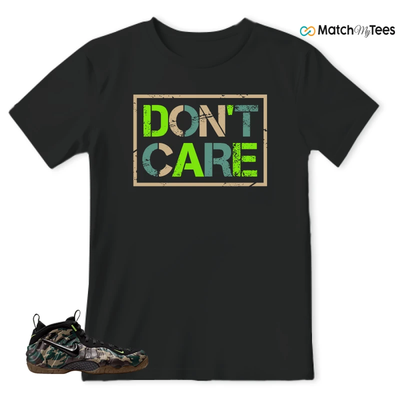 NIKE AIR FOAMPOSITE PRO GREEN CAMO SNEAKER Matching Tees t-shirt