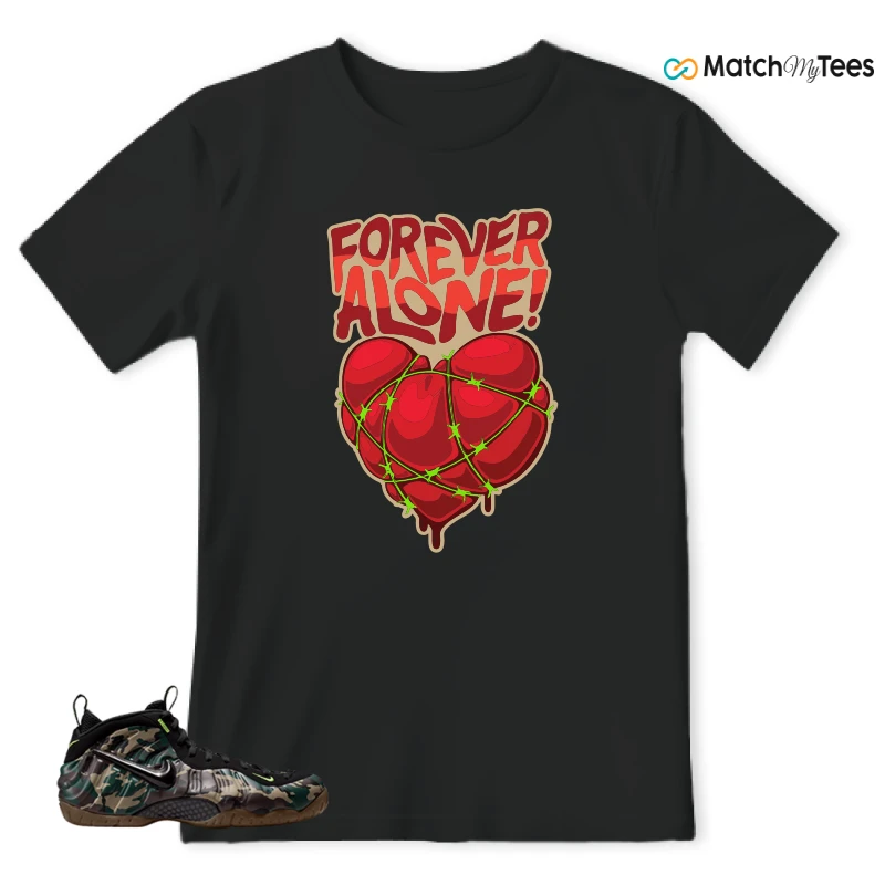 NIKE AIR FOAMPOSITE PRO GREEN CAMO SNEAKER Matching Tees t-shirt