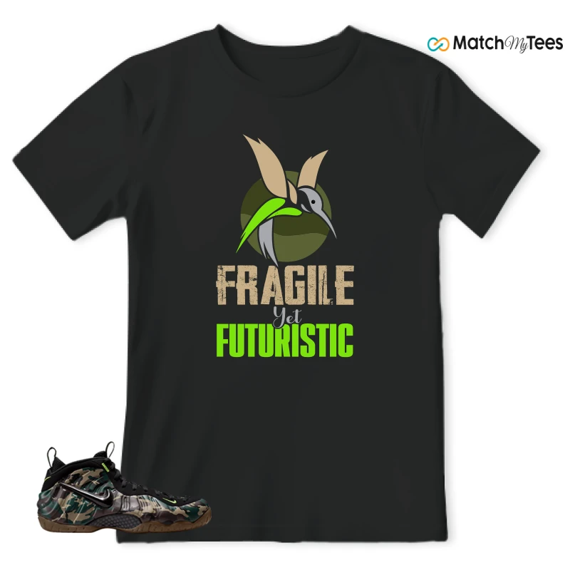 NIKE AIR FOAMPOSITE PRO GREEN CAMO SNEAKER Matching Tees t-shirt