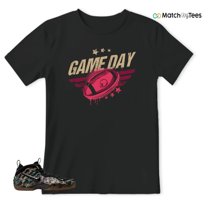 NIKE AIR FOAMPOSITE PRO GREEN CAMO SNEAKER Matching Tees t-shirt