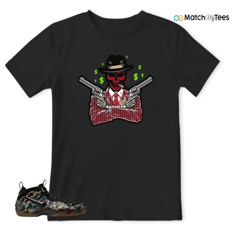 NIKE AIR FOAMPOSITE PRO GREEN CAMO SNEAKER Matching Tees t-shirt