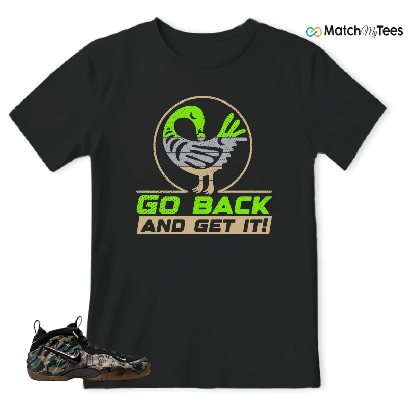 NIKE AIR FOAMPOSITE PRO GREEN CAMO SNEAKER Matching Tees t-shirt