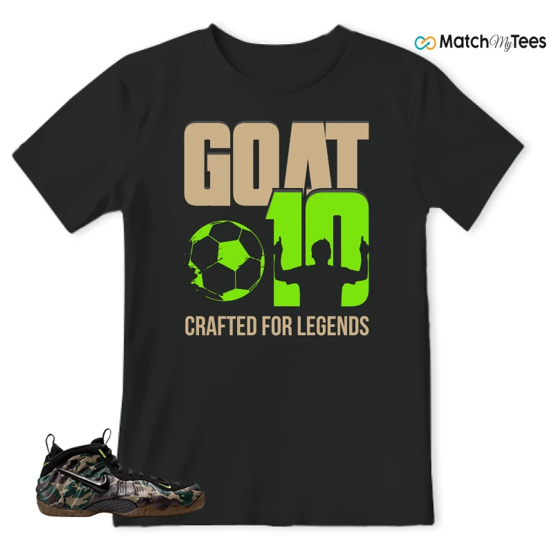 NIKE AIR FOAMPOSITE PRO GREEN CAMO SNEAKER Matching Tees t-shirt