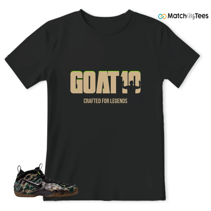 NIKE AIR FOAMPOSITE PRO GREEN CAMO SNEAKER Matching Tees t-shirt