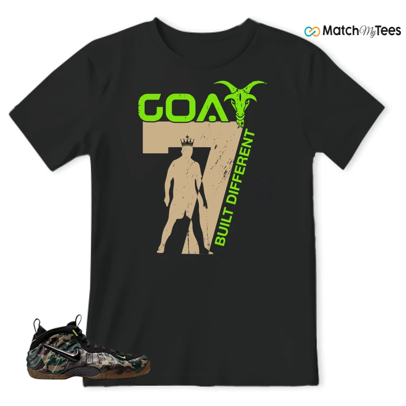 NIKE AIR FOAMPOSITE PRO GREEN CAMO SNEAKER Matching Tees t-shirt