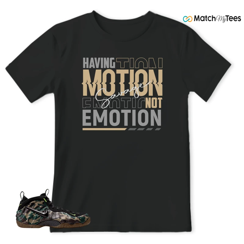 NIKE AIR FOAMPOSITE PRO GREEN CAMO SNEAKER Matching Tees t-shirt