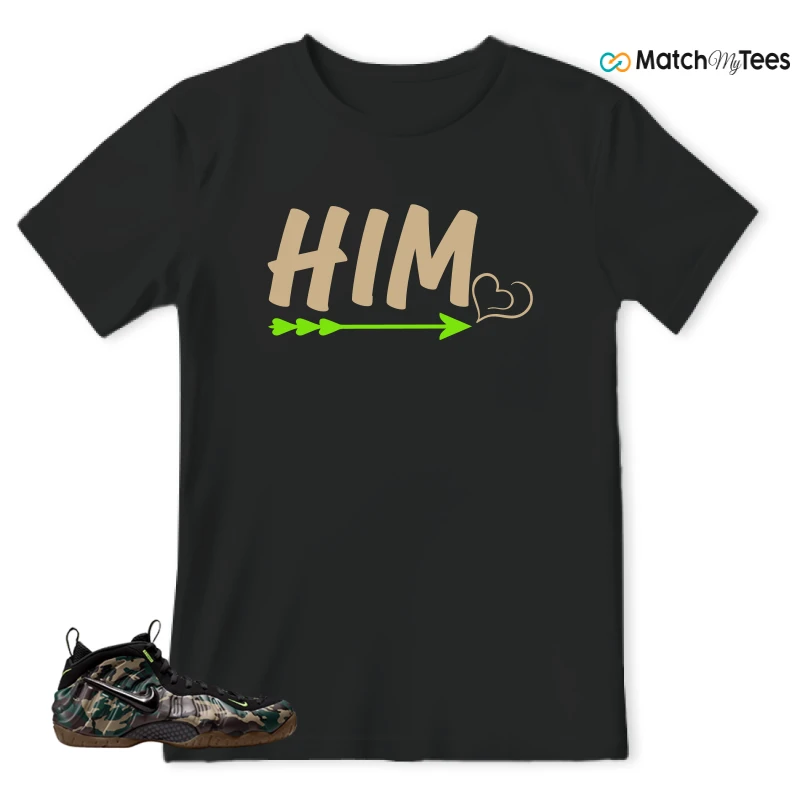 NIKE AIR FOAMPOSITE PRO GREEN CAMO SNEAKER Matching Tees t-shirt