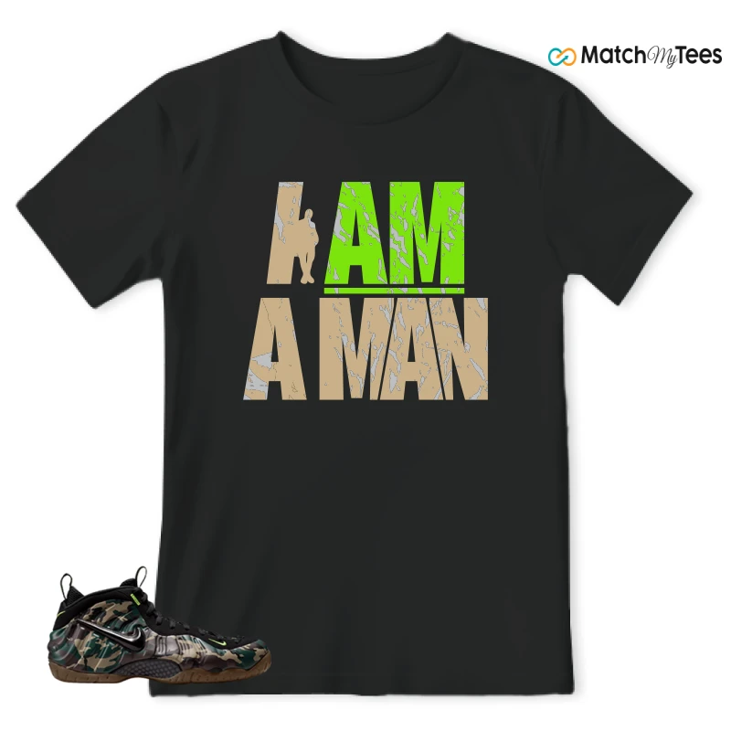 NIKE AIR FOAMPOSITE PRO GREEN CAMO SNEAKER Matching Tees t-shirt