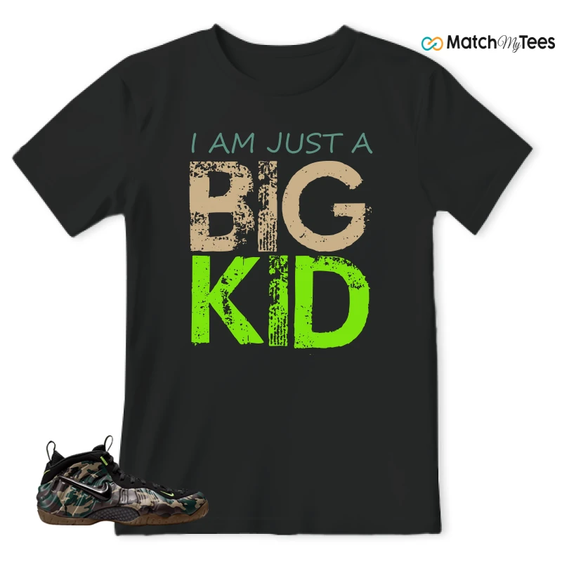 NIKE AIR FOAMPOSITE PRO GREEN CAMO SNEAKER Matching Tees t-shirt