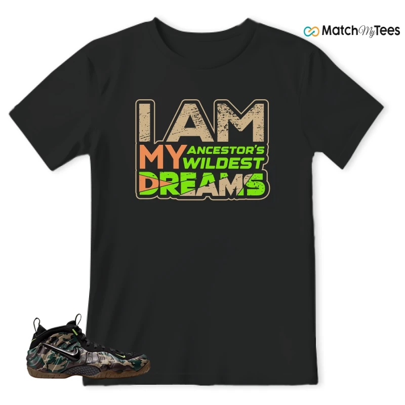 NIKE AIR FOAMPOSITE PRO GREEN CAMO SNEAKER Matching Tees t-shirt
