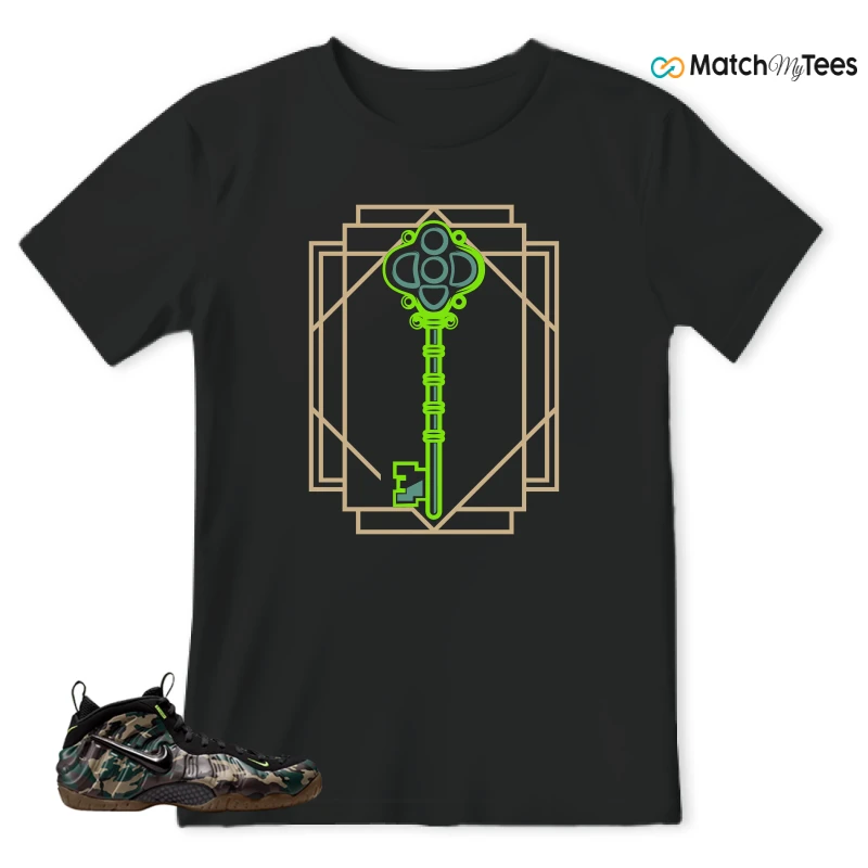 NIKE AIR FOAMPOSITE PRO GREEN CAMO SNEAKER Matching Tees t-shirt