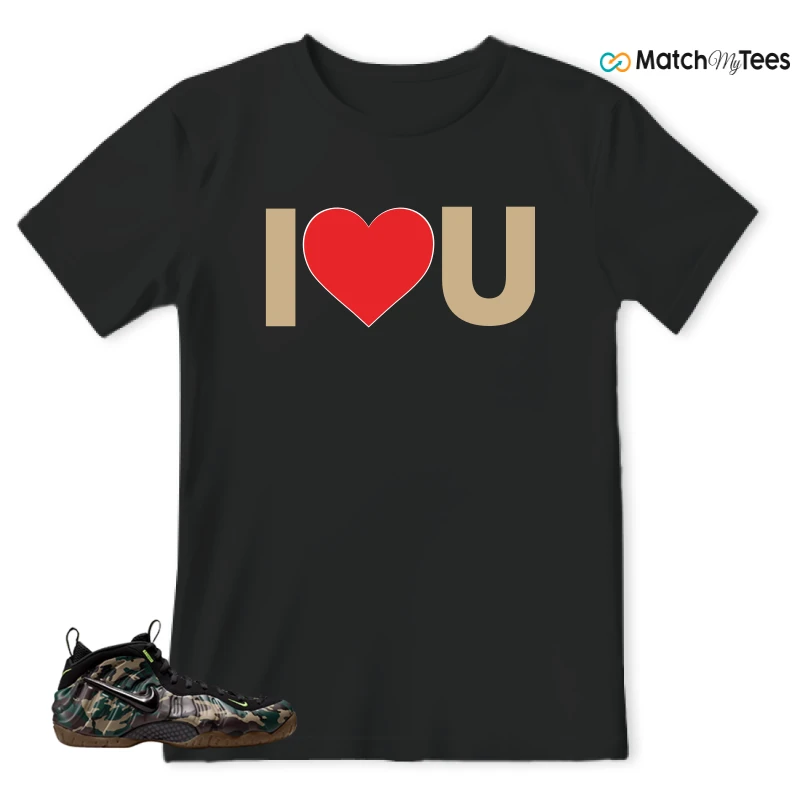 NIKE AIR FOAMPOSITE PRO GREEN CAMO SNEAKER Matching Tees t-shirt
