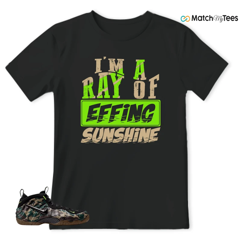 NIKE AIR FOAMPOSITE PRO GREEN CAMO SNEAKER Matching Tees t-shirt