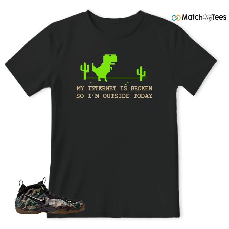 NIKE AIR FOAMPOSITE PRO GREEN CAMO SNEAKER Matching Tees t-shirt