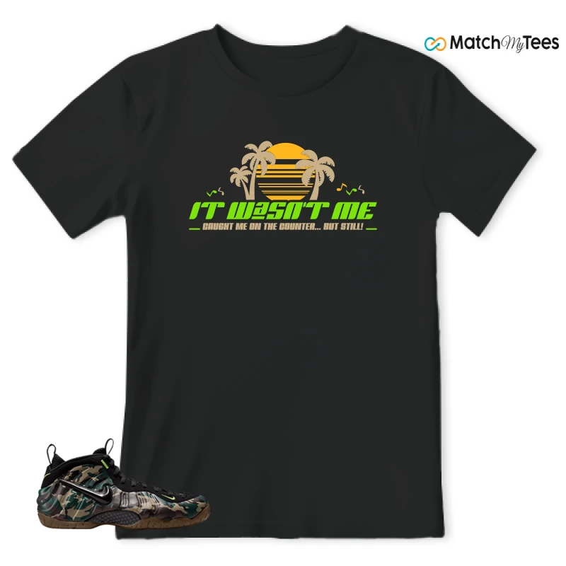 NIKE AIR FOAMPOSITE PRO GREEN CAMO SNEAKER Matching Tees t-shirt