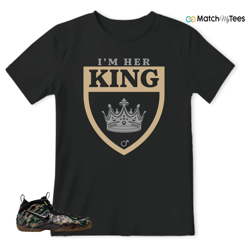 NIKE AIR FOAMPOSITE PRO GREEN CAMO SNEAKER Matching Tees t-shirt