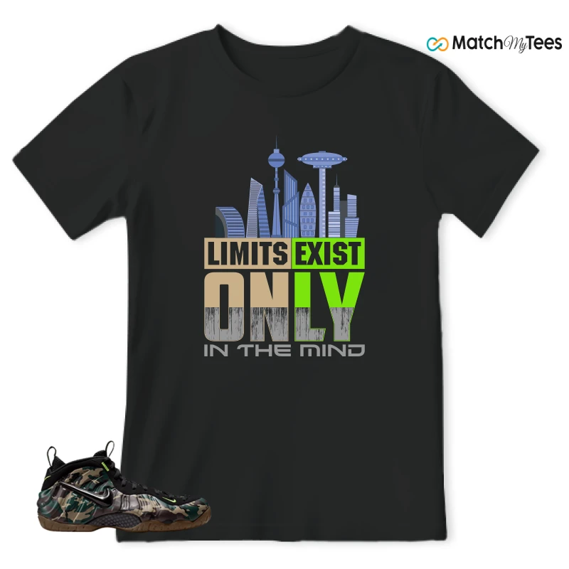 NIKE AIR FOAMPOSITE PRO GREEN CAMO SNEAKER Matching Tees t-shirt