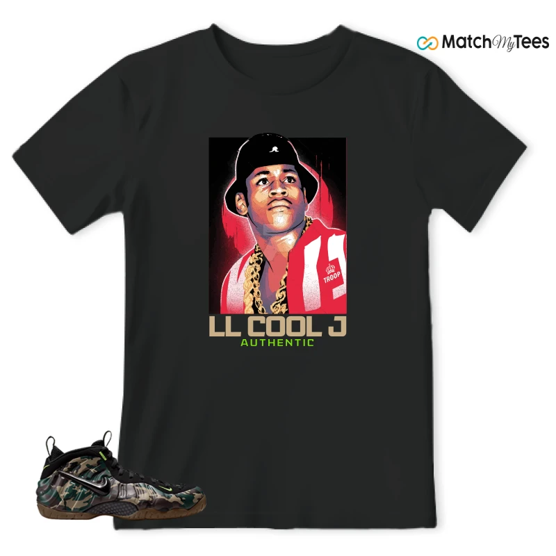 NIKE AIR FOAMPOSITE PRO GREEN CAMO SNEAKER Matching Tees t-shirt