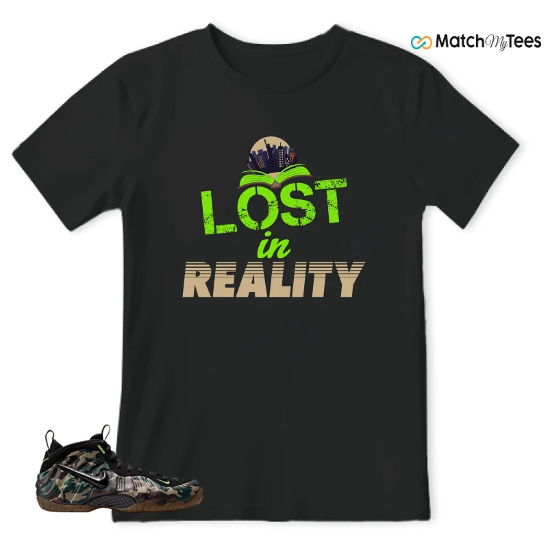 NIKE AIR FOAMPOSITE PRO GREEN CAMO SNEAKER Matching Tees t-shirt