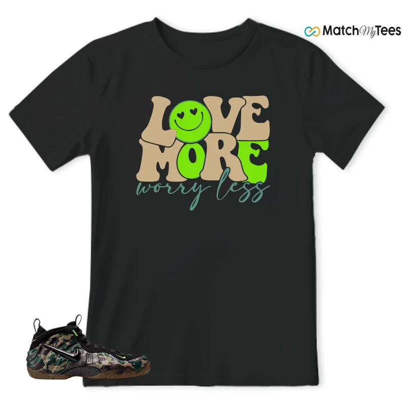 NIKE AIR FOAMPOSITE PRO GREEN CAMO SNEAKER Matching Tees t-shirt