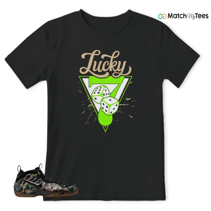 NIKE AIR FOAMPOSITE PRO GREEN CAMO SNEAKER Matching Tees t-shirt