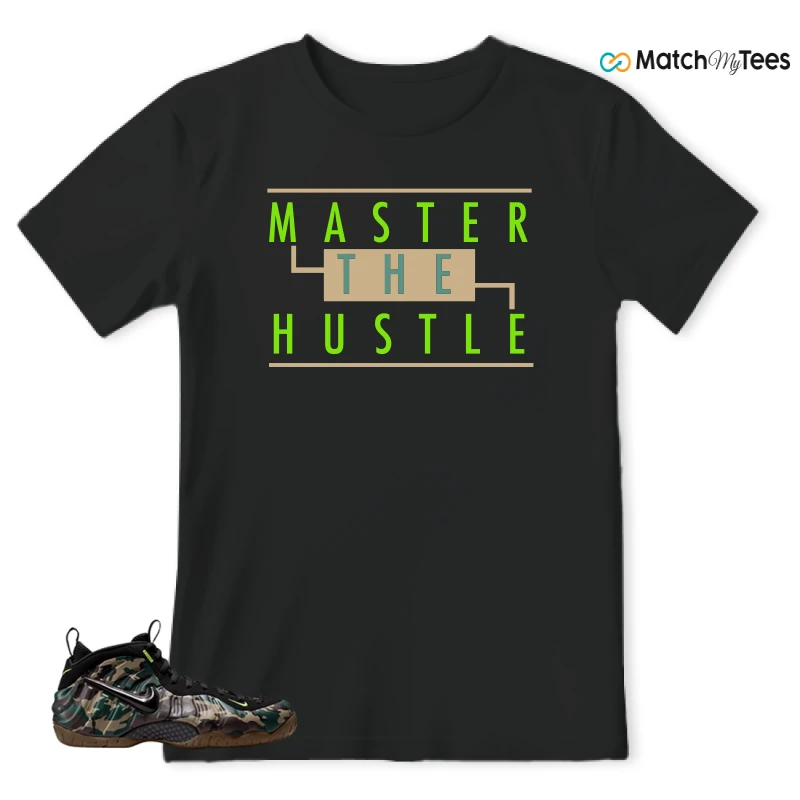 NIKE AIR FOAMPOSITE PRO GREEN CAMO SNEAKER Matching Tees t-shirt