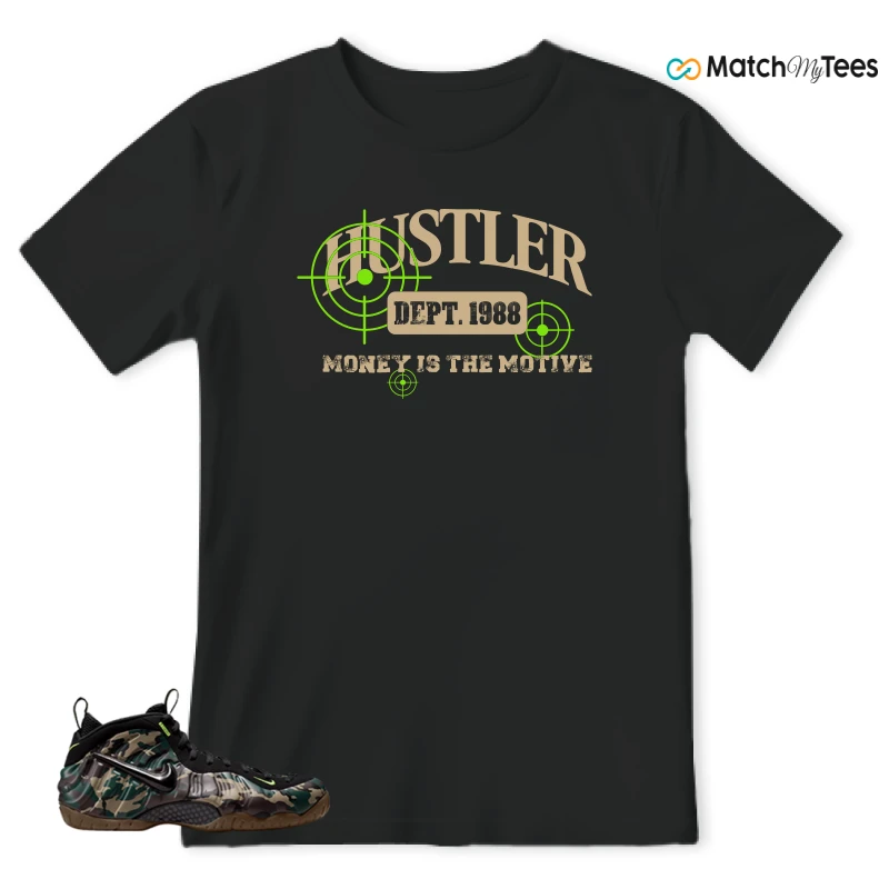 NIKE AIR FOAMPOSITE PRO GREEN CAMO SNEAKER Matching Tees t-shirt