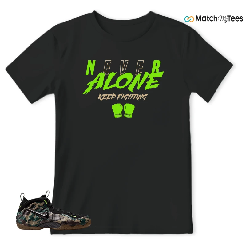 NIKE AIR FOAMPOSITE PRO GREEN CAMO SNEAKER Matching Tees t-shirt