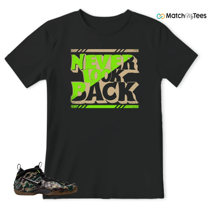 NIKE AIR FOAMPOSITE PRO GREEN CAMO SNEAKER Matching Tees t-shirt