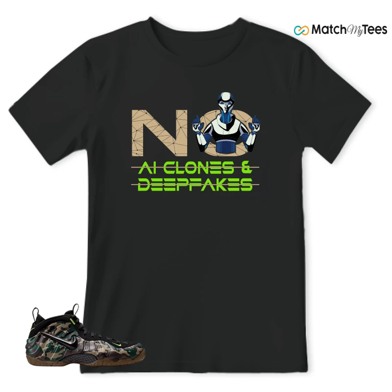 NIKE AIR FOAMPOSITE PRO GREEN CAMO SNEAKER Matching Tees t-shirt