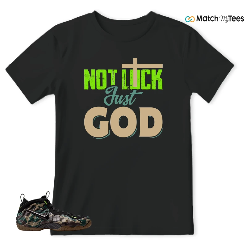 NIKE AIR FOAMPOSITE PRO GREEN CAMO SNEAKER Matching Tees t-shirt
