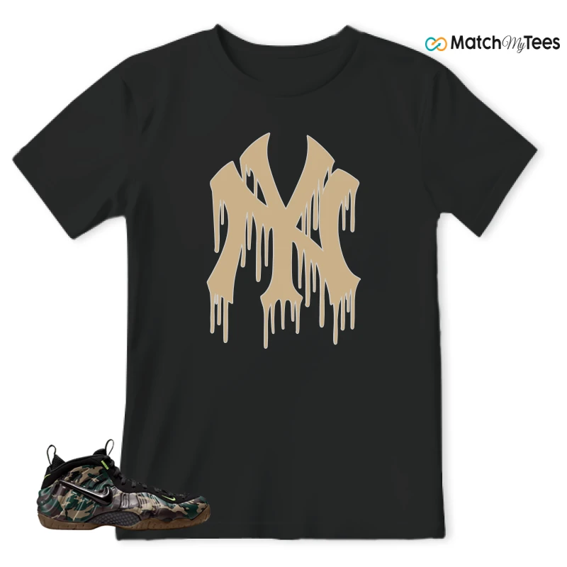 NIKE AIR FOAMPOSITE PRO GREEN CAMO SNEAKER Matching Tees t-shirt