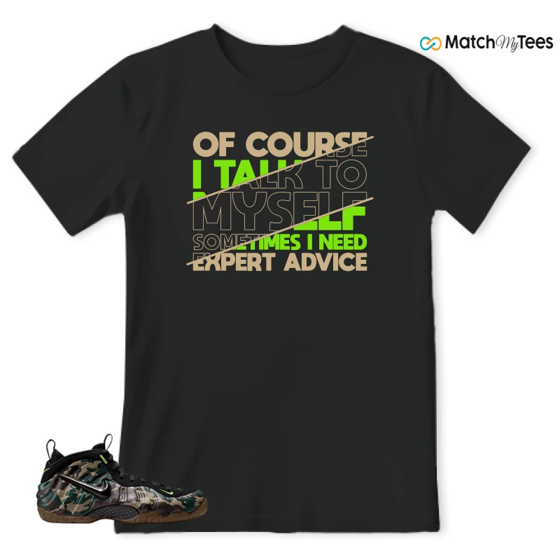 NIKE AIR FOAMPOSITE PRO GREEN CAMO SNEAKER Matching Tees t-shirt