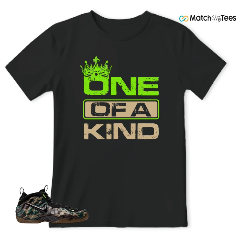 NIKE AIR FOAMPOSITE PRO GREEN CAMO SNEAKER Matching Tees t-shirt