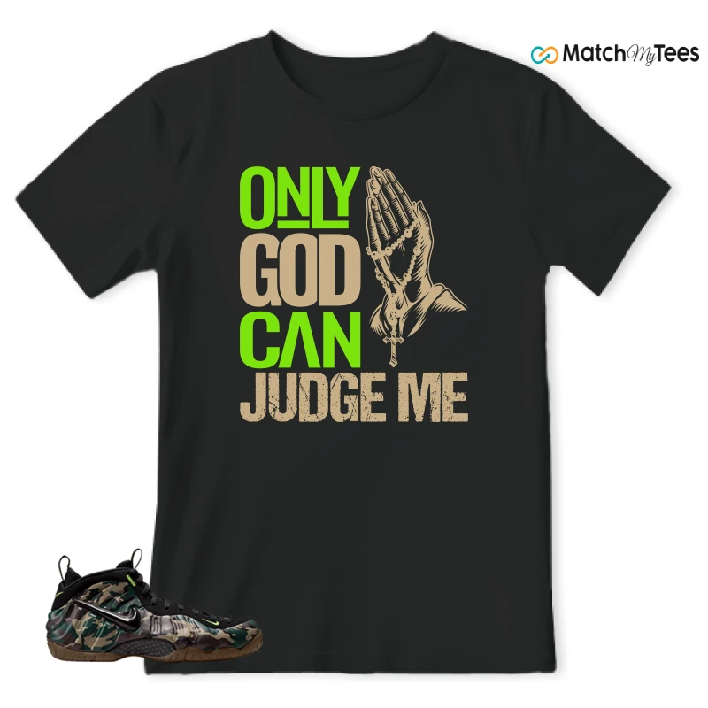 NIKE AIR FOAMPOSITE PRO GREEN CAMO SNEAKER Matching Tees t-shirt