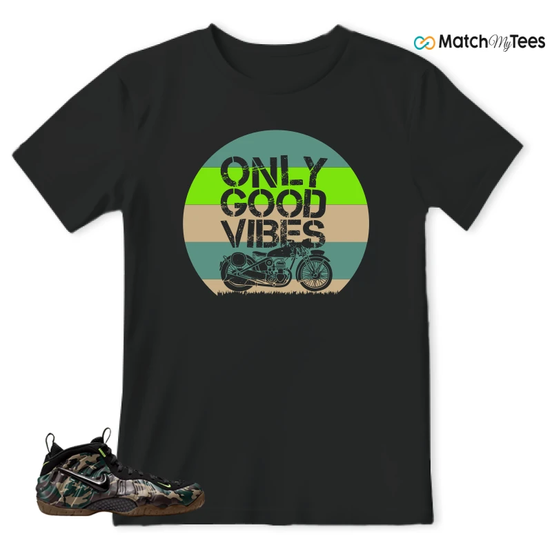 NIKE AIR FOAMPOSITE PRO GREEN CAMO SNEAKER Matching Tees t-shirt