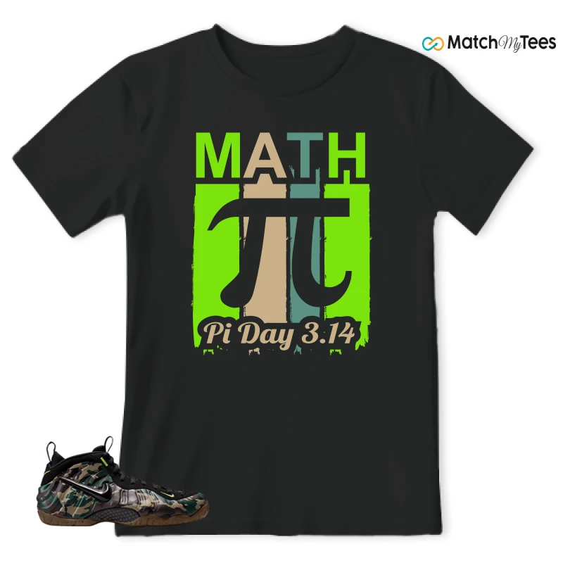 NIKE AIR FOAMPOSITE PRO GREEN CAMO SNEAKER Matching Tees t-shirt