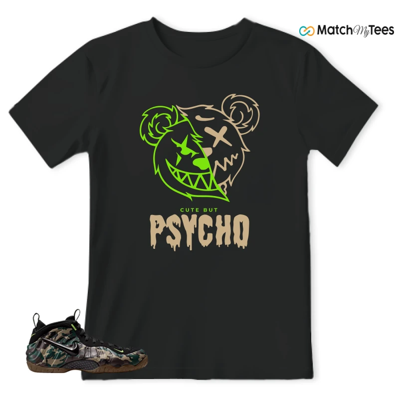 NIKE AIR FOAMPOSITE PRO GREEN CAMO SNEAKER Matching Tees t-shirt