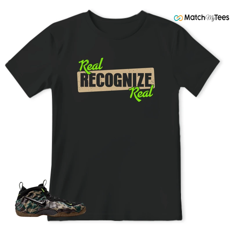 NIKE AIR FOAMPOSITE PRO GREEN CAMO SNEAKER Matching Tees t-shirt