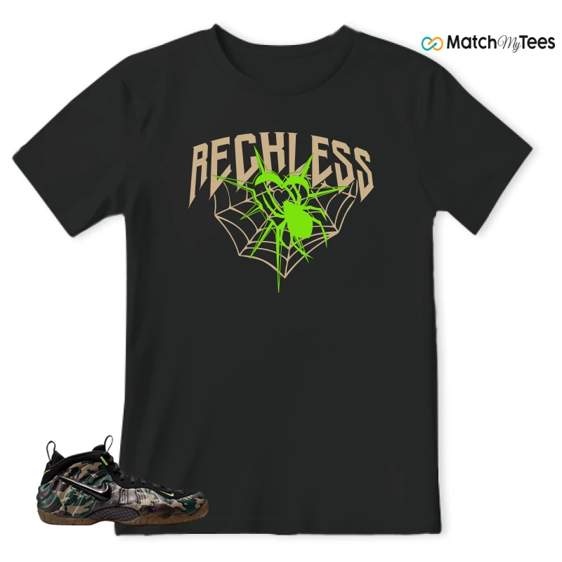 NIKE AIR FOAMPOSITE PRO GREEN CAMO SNEAKER Matching Tees t-shirt