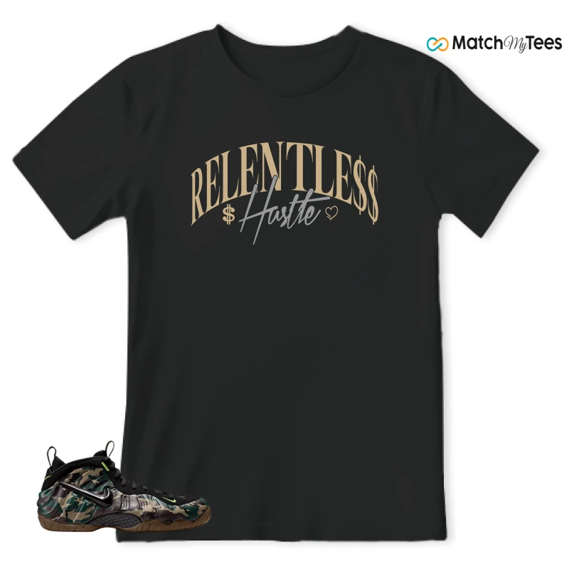 NIKE AIR FOAMPOSITE PRO GREEN CAMO SNEAKER Matching Tees t-shirt