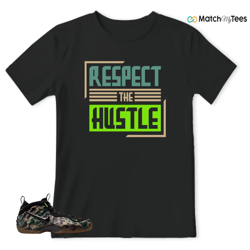 NIKE AIR FOAMPOSITE PRO GREEN CAMO SNEAKER Matching Tees t-shirt