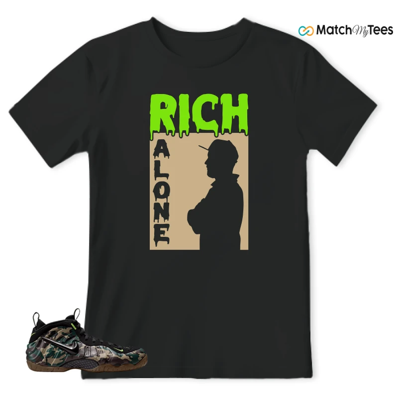 NIKE AIR FOAMPOSITE PRO GREEN CAMO SNEAKER Matching Tees t-shirt