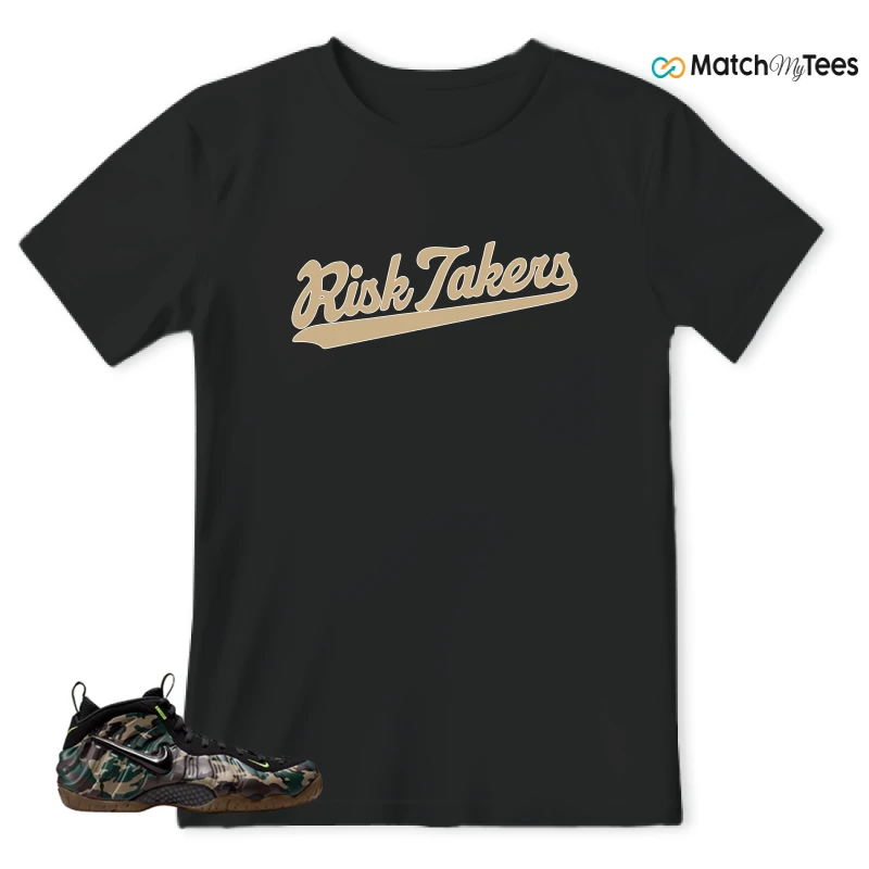 NIKE AIR FOAMPOSITE PRO GREEN CAMO SNEAKER Matching Tees t-shirt