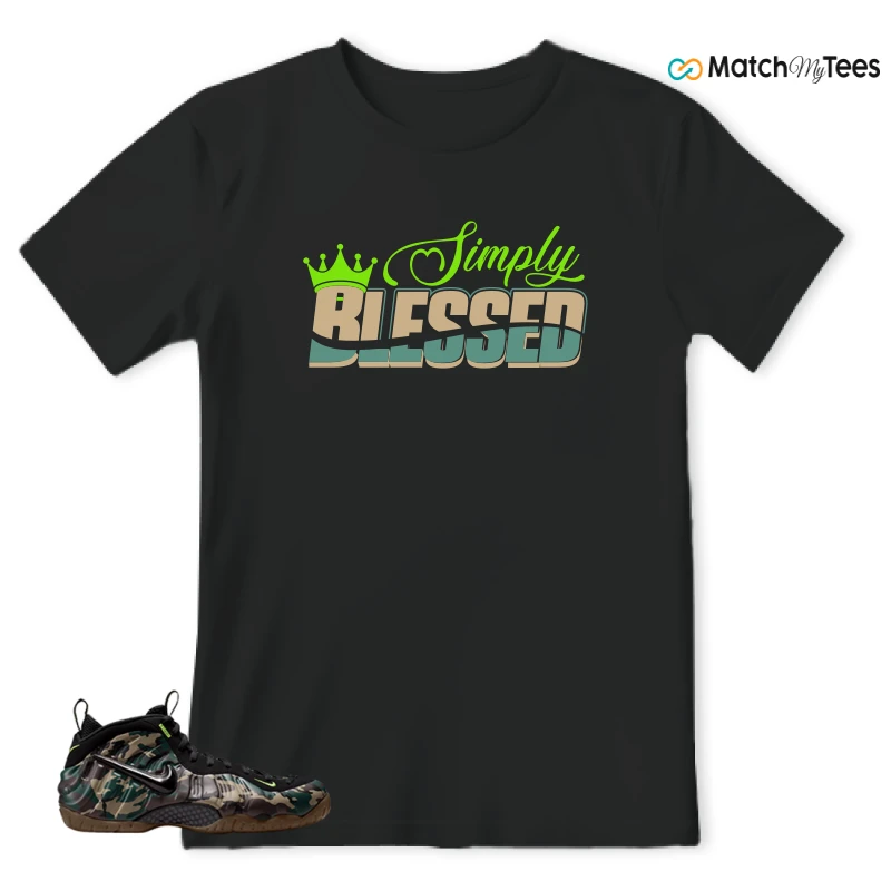 NIKE AIR FOAMPOSITE PRO GREEN CAMO SNEAKER Matching Tees t-shirt