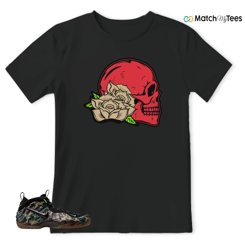 NIKE AIR FOAMPOSITE PRO GREEN CAMO SNEAKER Matching Tees t-shirt